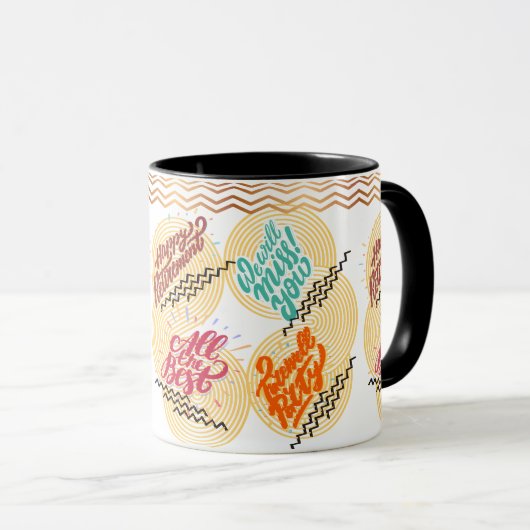 Farbenfrohe Retro-Cookie-Geschenktopf für Wertschä Tasse (VorderseiteRechts)
