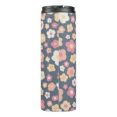 Farbenfrohe Retro Daisis Pastel Blume Muster Niedl Thermosbecher (Rückseite)