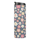 Farbenfrohe Retro Daisis Pastel Blume Muster Niedl Thermosbecher (Nach rechts gedreht)