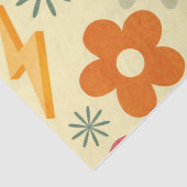 Farbenfrohe Retro Daisy Blume Kunsthandwerk Tissue Seidenpapier (Detail)