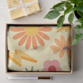 Farbenfrohe Retro Daisy Blume Kunsthandwerk Tissue Seidenpapier (Geschenk)