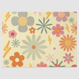 Farbenfrohe Retro Daisy Blume Kunsthandwerk Tissue Seidenpapier