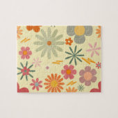 Farbenfrohe Retro Daisy Blume Puzzle (Horizontal)