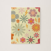 Farbenfrohe Retro Daisy Blume Puzzle (Vertikal)