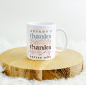 Farbenfrohe Retro dank Typografie Kaffeetasse