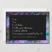 Farbenfrohe Retro Disco Glitzer Geometrisches Must Einladung (Rückseite)