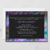 Farbenfrohe Retro Disco Glitzer Geometrisches Must Einladung (Rückseite)