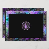 Farbenfrohe Retro Disco Glitzer Geometrisches Must Einladung (Vorne/Hinten)