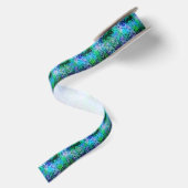 Farbenfrohe Retro Disco Glitzer Satinband (Rückseite)