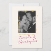 Farbenfrohe Retro-Disco-Hochzeit Einladung (Rückseite)