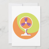 Farbenfrohe Retro Electric Ventilator Sommer Pop K Einladung (Vorderseite)