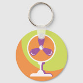 Farbenfrohe Retro Electric Ventilator Sommer Pop K Schlüsselanhänger (Vorderseite)