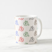 Farbenfrohe Retro-Fahrräder Kaffeetasse (VorderseiteRechts)