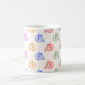 Farbenfrohe Retro-Fahrräder Kaffeetasse (Mittel)