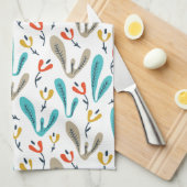 Farbenfrohe Retro-Fall-Blume & botanische Geschirrtuch (Viertel Falte)