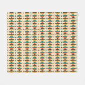 Farbenfrohe Retro Fleecedecke (Vorderseite (Horizontal))