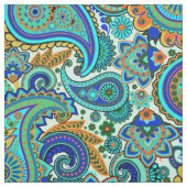 Farbenfrohe Retro-Floral Paisley Muster Stoff (Muster)