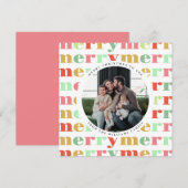 Farbenfrohe Retro-Foto Frohe Weihnachten (Vorne/Hinten)