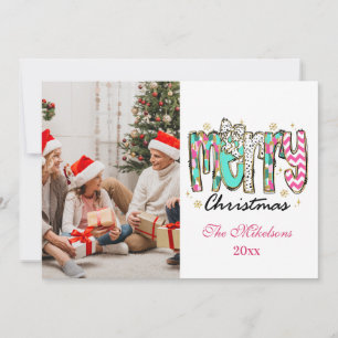 Farbenfrohe Retro-Foto Frohe Weihnachten