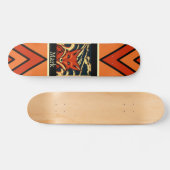 Farbenfrohe Retro Fox Personalisierte Skateboard (Horizontal)