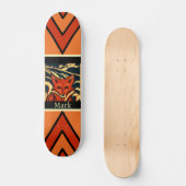 Farbenfrohe Retro Fox Personalisierte Skateboard (Vorderseite)
