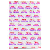 Farbenfrohe Retro Frohe Weihnachtsmuster Geschenkt Mittlere Geschenktüte (Vorderseite)