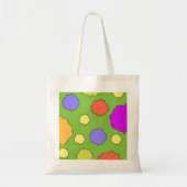 Farbenfrohe Retro funky geometrische polka Punkt T Tragetasche (Vorne)
