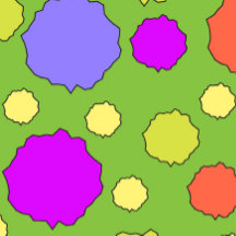 Farbenfrohe Retro funky geometrische polka Punkt T