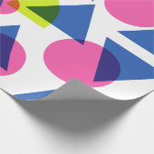 Farbenfrohe Retro-geometrische Formen der 90er Jah Geschenkpapier (Ecke)