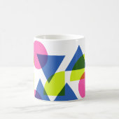 Farbenfrohe Retro-geometrische Formen der 90er Jah Kaffeetasse (Mittel)