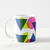 Farbenfrohe Retro-geometrische Formen der 90er Jah Kaffeetasse (Links)