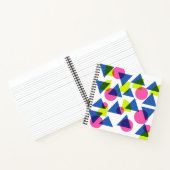 Farbenfrohe Retro-geometrische Formen der 90er Jah Notizblock (Innenseite)