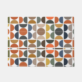 Farbenfrohe Retro geometrische Mitte des Jahrhunde Fußmatte
