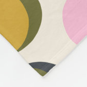 Farbenfrohe Retro geometrische Polka Punkte Grün r Fleecedecke (Ecke)