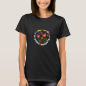 Farbenfrohe Retro 'Good Vibe' T-Shirt (Vorderseite)