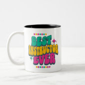 Farbenfrohe Retro Groovy Aufwertung Tasse (Links)