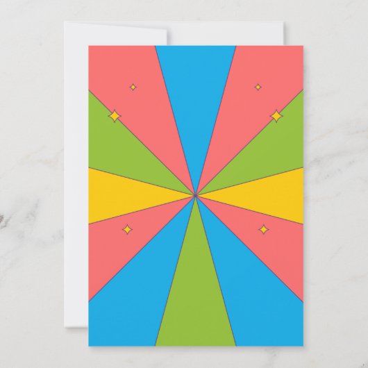 Farbenfrohe Retro Groovy Daisy Floral Baby Dusche Einladung (Rückseite)