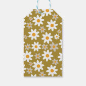 Farbenfrohe Retro Groovy Peace Liebe Joy Holiday Geschenkanhänger (Rückseite)