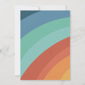 Farbenfrohe Retro Groovy Rainbow Floral 40. Geburt Einladung (Rückseite)