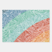 Farbenfrohe Retro Groovy Regenbogen Geschenkpapier Set (Vorderseite 3)