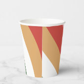 Farbenfrohe Retro Groovy und helle Weihnachten Pappbecher (Rechts)