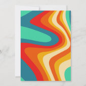 Farbenfrohe Retro-Hochzeit Einladung (Rückseite)