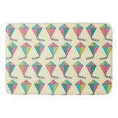 Farbenfrohe Retro Kite Muster Badematte (Vorderseite)