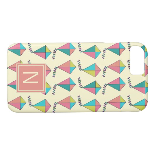 Farbenfrohe Retro Kite Muster Case-Mate iPhone Hülle (Rückseite (Horizontal))