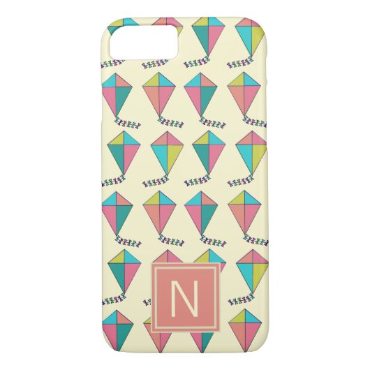 Farbenfrohe Retro Kite Muster Case-Mate iPhone Hülle (Rückseite)