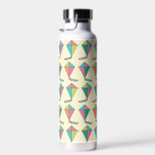 Farbenfrohe Retro Kite Muster Trinkflasche (Rechts)
