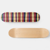 Farbenfrohe Retro-Kunststreifen Grafik-Design 2 Skateboard (Horizontal)