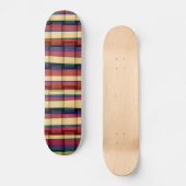 Farbenfrohe Retro-Kunststreifen Grafik-Design 2 Skateboard (Vorderseite)