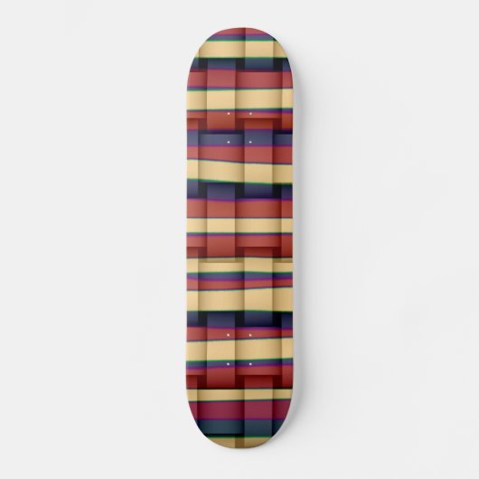 Farbenfrohe Retro-Kunststreifen Grafik-Design 2 Skateboard (Vorderseite)