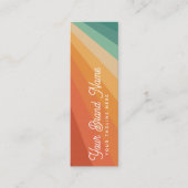 Farbenfrohe Retro-Markenkennzeichnung Mini Visitenkarte (Vorderseite)